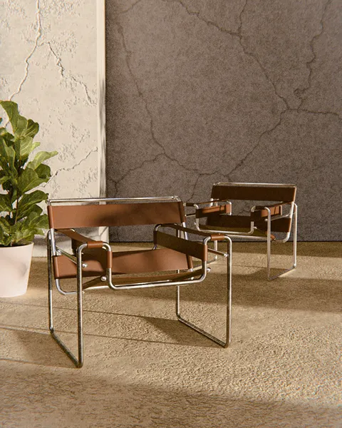 modernist bauhaus chair product render